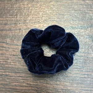 Navy Blue Velvet Hair Scrunchie